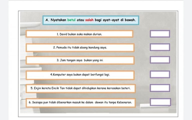 Nota Ringkas Dan Latihan Kata Hubung Kata Bantu Dan Kata Nafi Cikgu