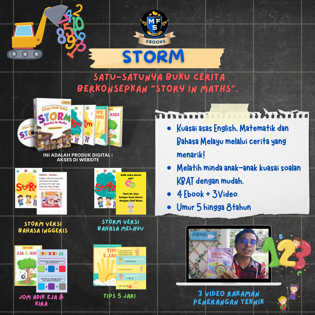 Storm Merupakan Satu Satunya Buku Cerita Berkonsepkan Story In Maths