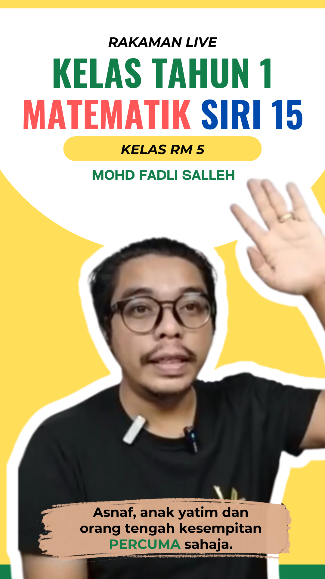 Rakaman Kelas Live Matematik Tahun Siri Cikgu Mohd Fadli Salleh