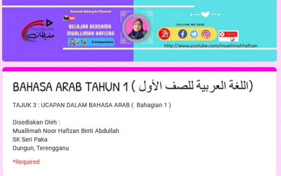 Ucapan dalam Bahasa Arab Tahun 1 (Bahagian 1) – Ucapan dalam Bahasa Arab