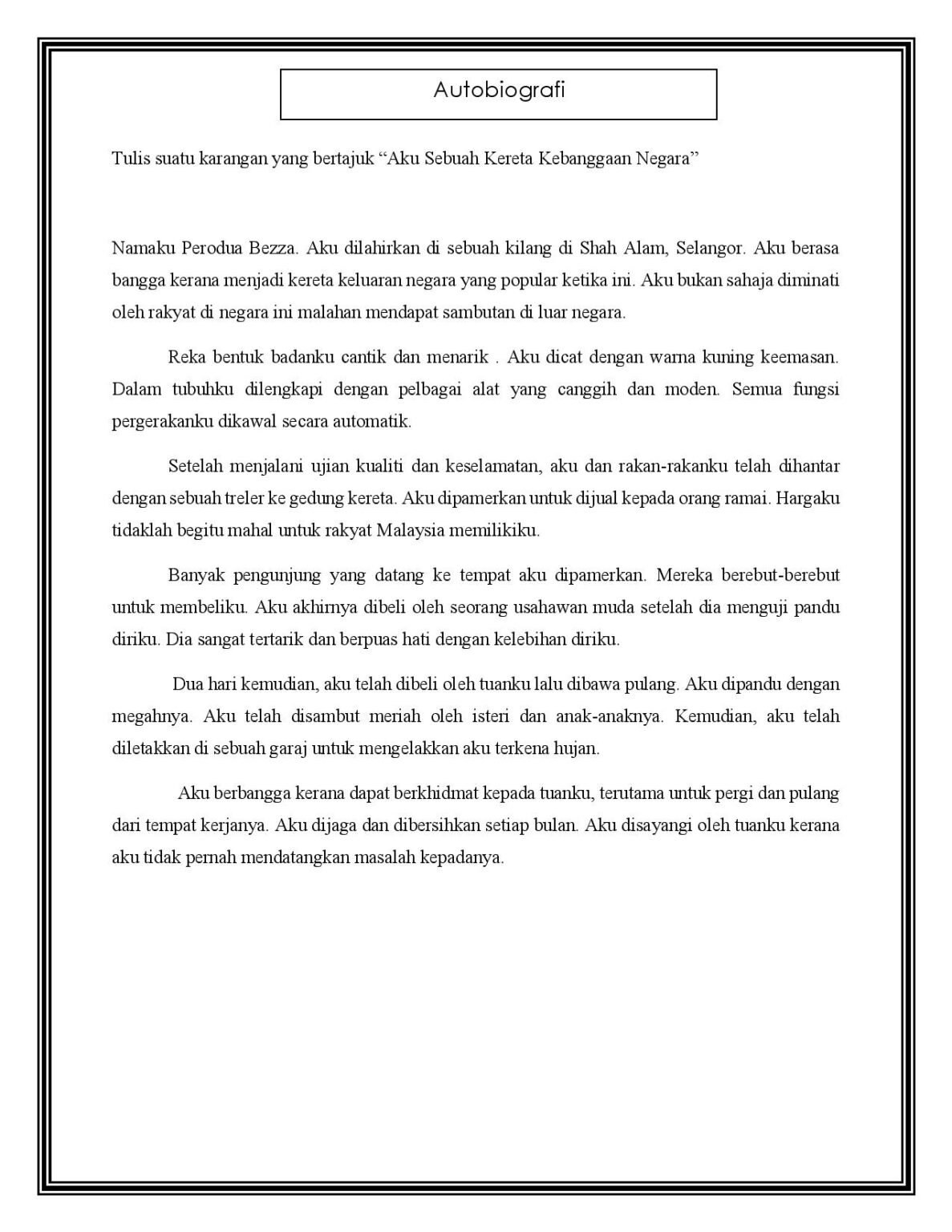 Koleksi Contoh Karangan dan Latihan Bahasa Melayu  Cikgu Mohd Fadli