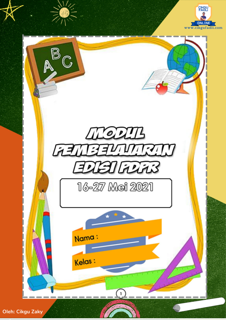 Modul Pembelajaran PDPR 16-27 Mei 2021 Untuk Prasekolah Oleh Cikgu Zaky ...