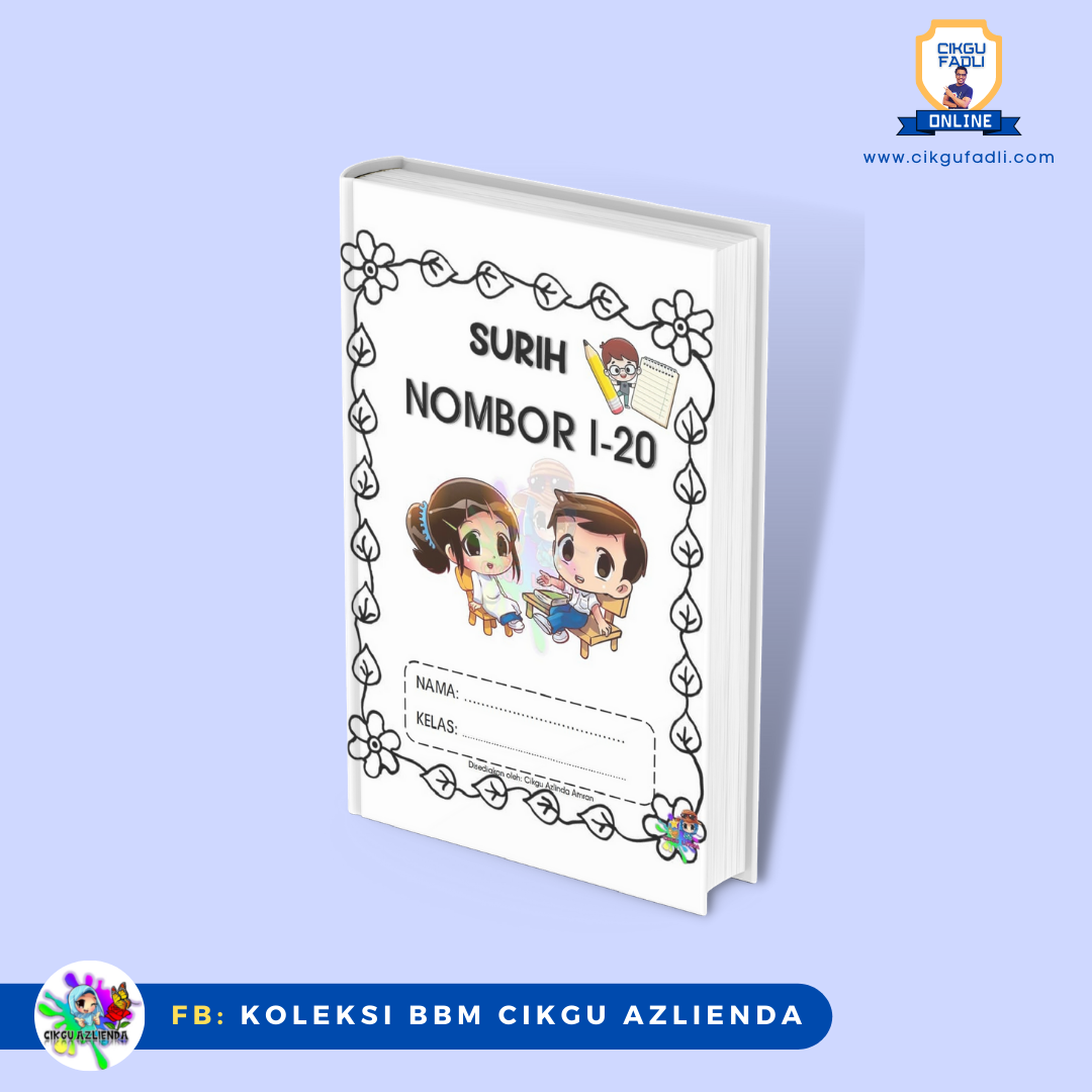 Latihan Surih Nombor 1-20 Untuk Prasekolah / Tadika Oleh Cikgu Azlienda ...