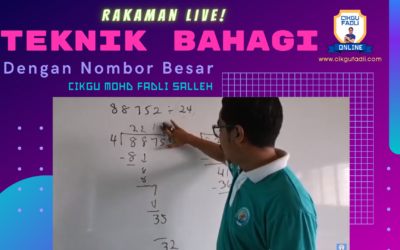 Rakaman Live Teknik Bahagi Dengan Nombor Besar.