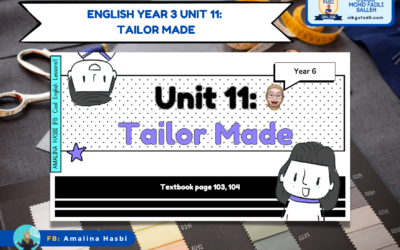 English Year 3 Unit 11: Tailor Made