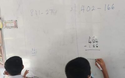 Murid Tahun 3. Menjawab Soalan Tolak Je Pun, Tapi Masih Menggunakan Teknik Batang dan Nombor.