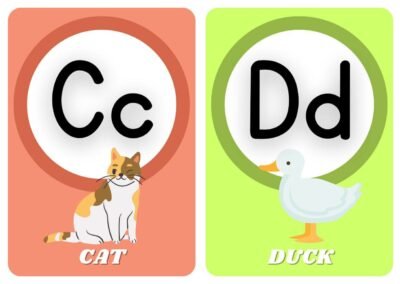 alphabet-a-z-animal flashcard