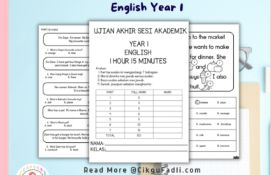 UASA (Ujian Akhir Sesi Akademik) English Year 1