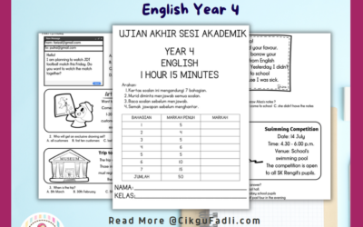 UASA (Ujian Akhir Sesi Akademik) English Year 4