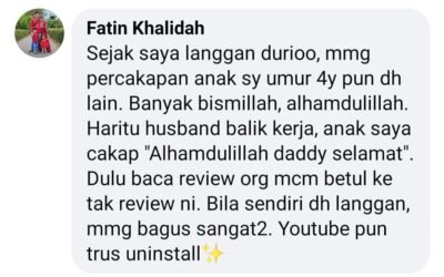 Perasaan yang sangat best bila dapat feedback macam ni.