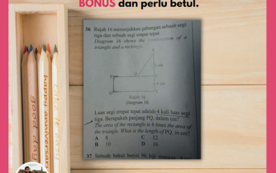 Topik LUAS ini umpama soalan BONUS dan perlu betul.