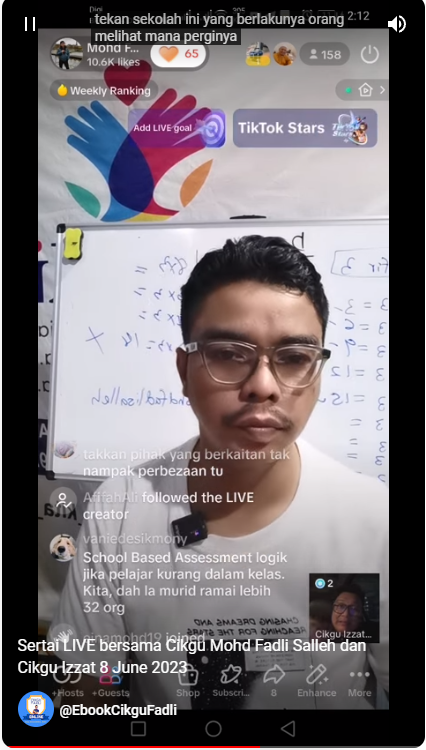 Sertai Live Di Tiktok Malam Ini Cikgu Mohd Fadli Salleh Dan Cikgu Izzat ...