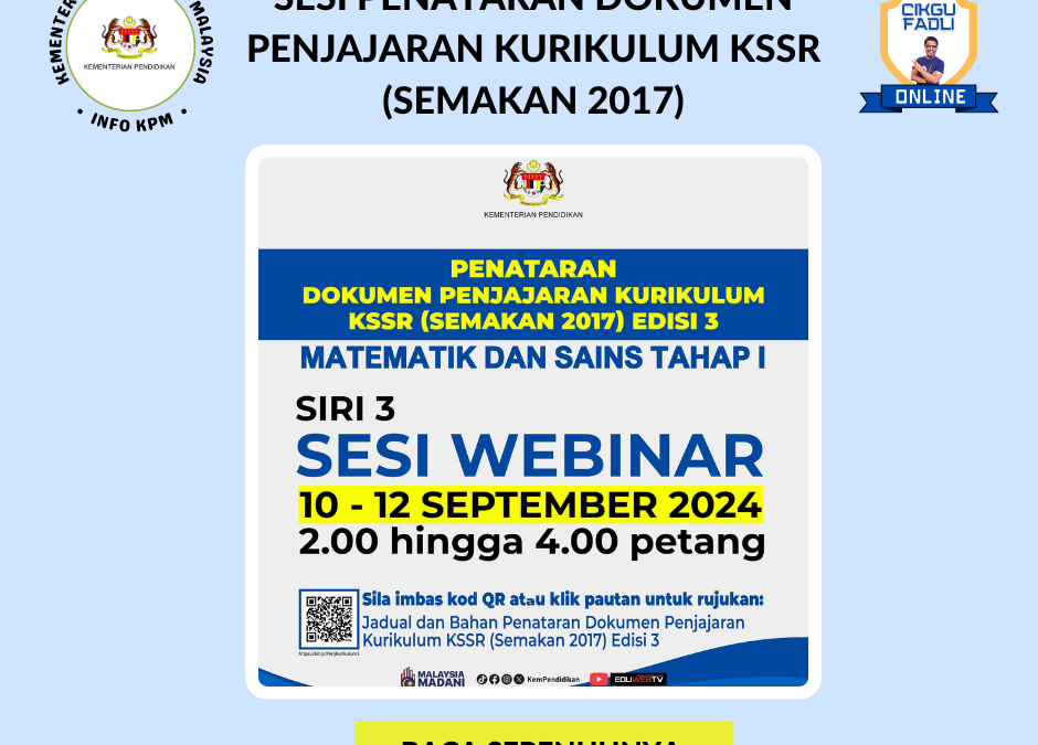 Sesi Penataran Dokumen Penjajaran Kurikulum KSSR (Semakan 2017)