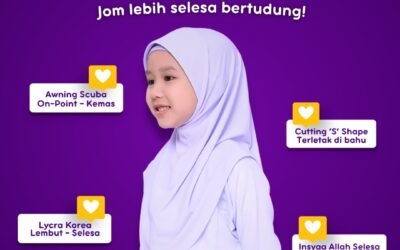 Nak anak-anak lebih selesa bertudung? Selalu balik sekolah tudung anak dah senget benget?