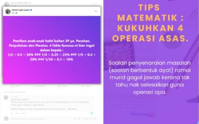 Tips Matematik: Kukuhkan 4 Operasi Asas