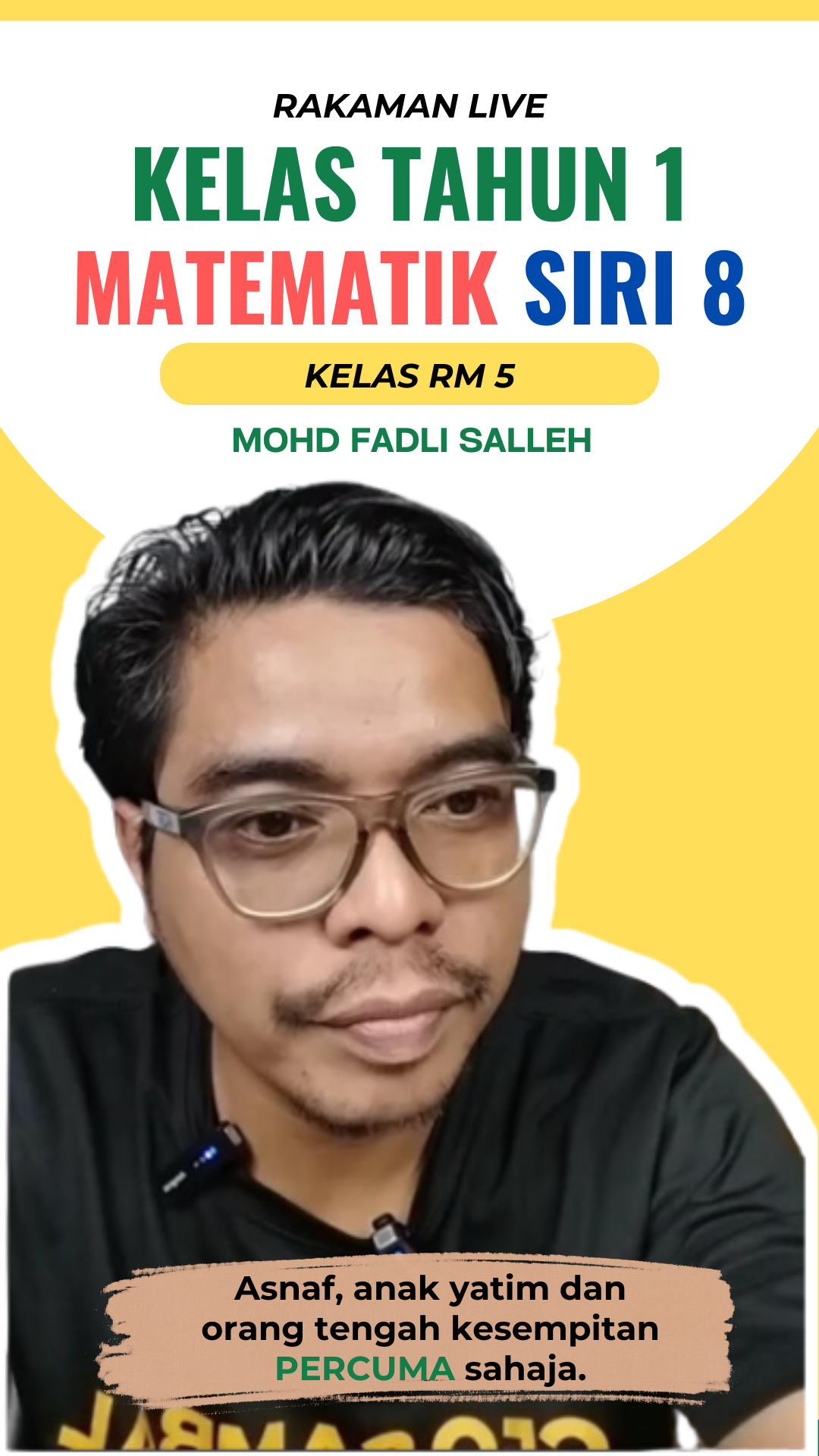 Rakaman Kelas Live Matematik Tahun 1 Siri 8 Cikgu Fadli Online