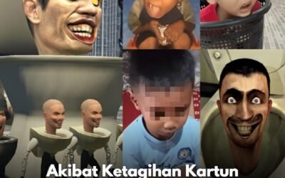 ADIK TENGOK KARTUN APA TU? APA? KEPALA KELUAR TOILET?!