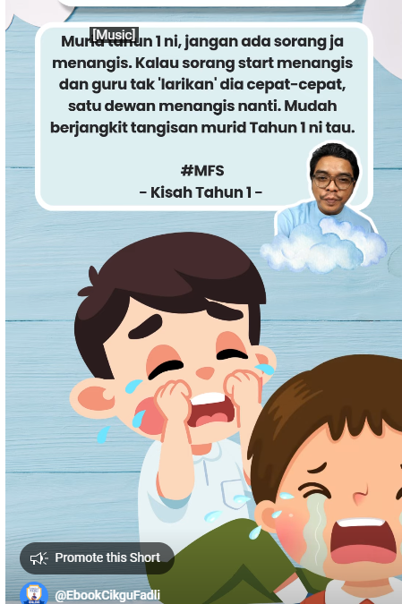 Murid tahun 1 ni, jangan ada sorang ja menangis