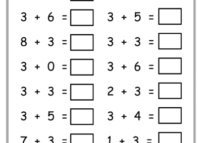 Page 10 of Addition Practice Worksheets – single-digit addition for early learners