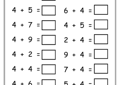 Page 12 of Addition Practice Worksheets – single-digit addition for early learners