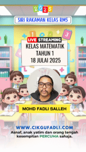 Poster kelas Matematik Tahun 1 – Kombinasi Nombor oleh Cikgu Fadli