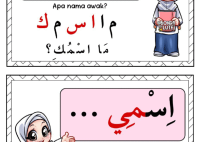 Contoh perbualan asas dalam nota Bahasa Arab Tahun 1
