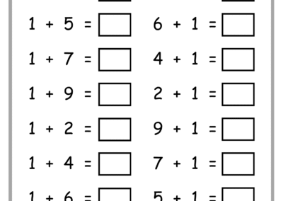 Page 3 of Addition Practice Worksheets – single-digit addition for early learners