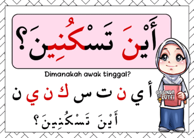 Ilustrasi murid berbual tentang selamat tinggal