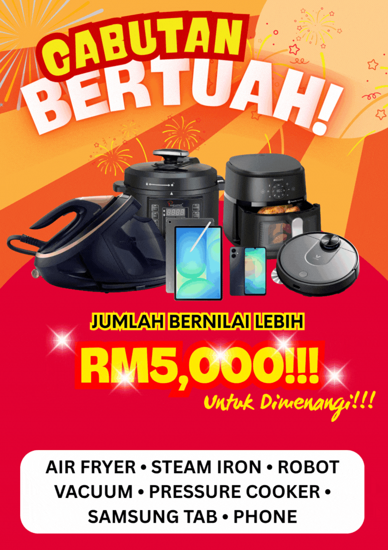 Poster cabutan bertuah Bengkel Matematik Tahun 6 dengan hadiah RM5,000 termasuk gajet, peralatan rumah dan barangan elektronik