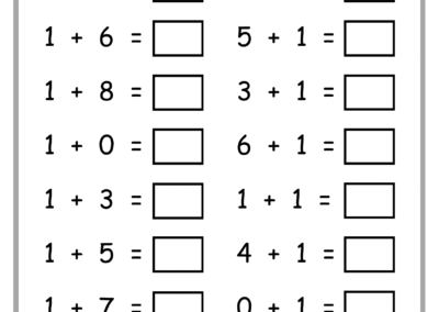Page 4 of Addition Practice Worksheets – single-digit addition for early learners