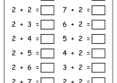 Page 5 of Addition Practice Worksheets – single-digit addition for early learners
