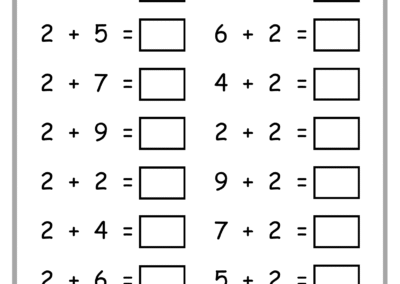 Page 6 of Addition Practice Worksheets – single-digit addition for early learners