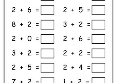 Page 7 of Addition Practice Worksheets – single-digit addition for early learners