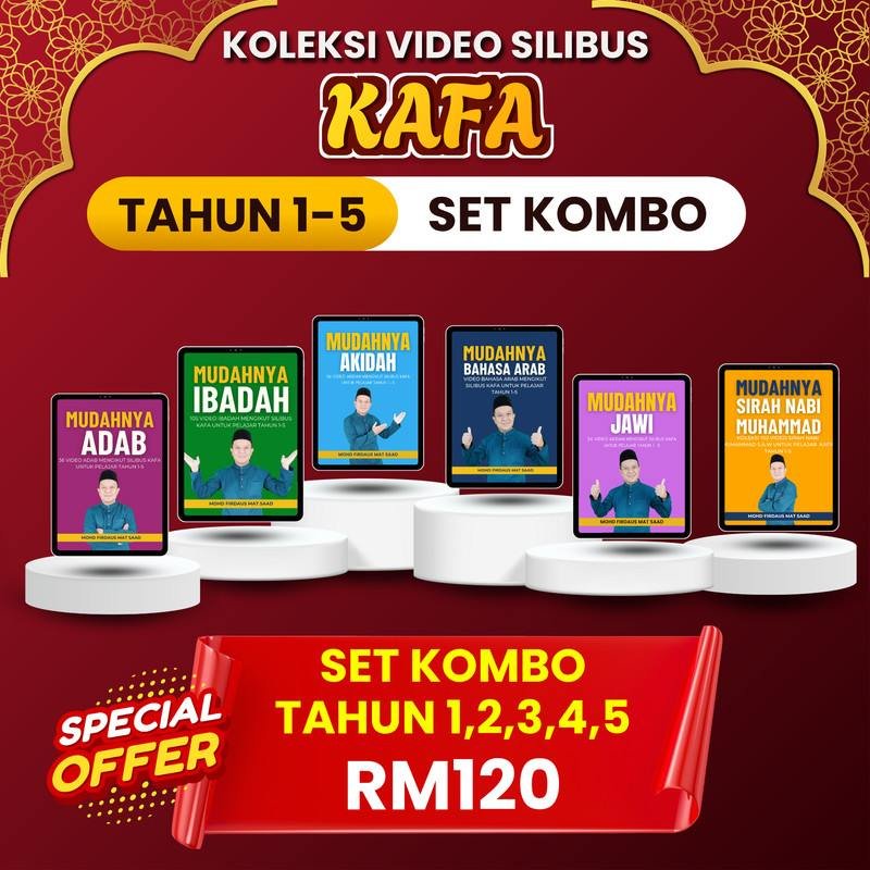 Poster promosi Pakej Combo Video KAFA – akses penuh semua tahun untuk pembelajaran fleksibel