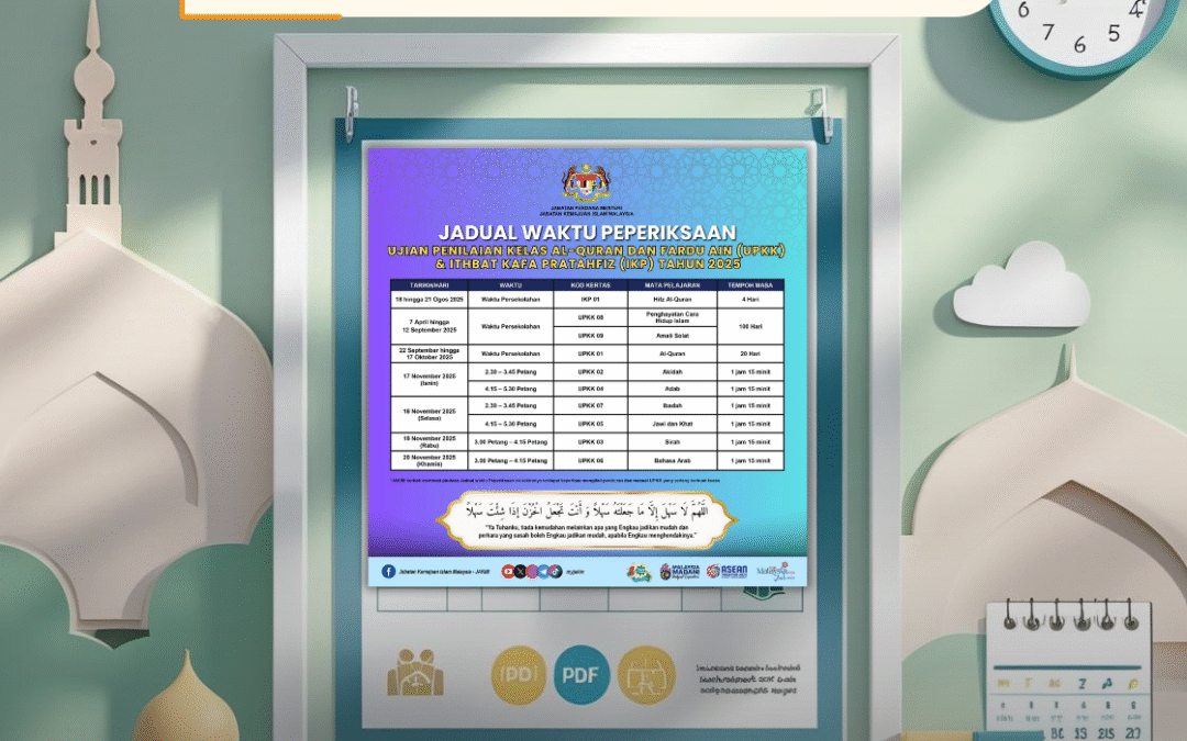 Jadual Peperiksaan UPKK dan IKP 2025 Oleh JAKIM (Rujukan Rasmi)