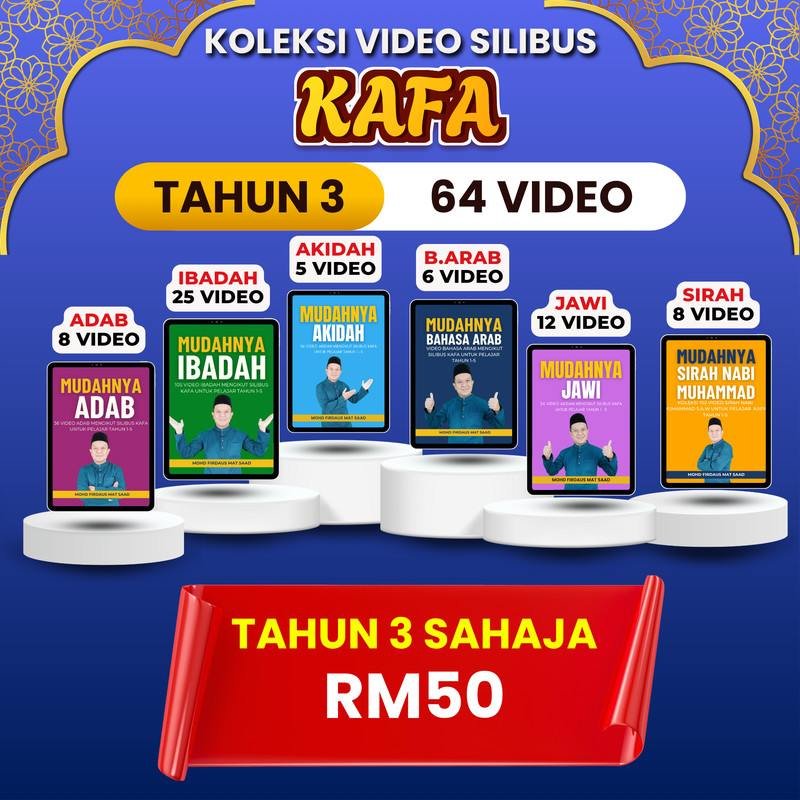 Poster promosi Video KAFA Tahun 3 – persediaan mantap untuk silibus pertengahan KAFA