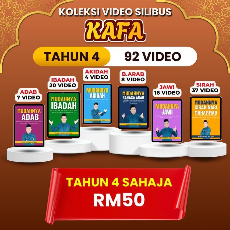 Poster promosi Video KAFA Tahun 4 – kukuhkan kefahaman anak sebelum UPKK