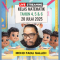 Rakaman kelas Matematik Tahun 4, 5 dan 6 pada 20 Julai 2025