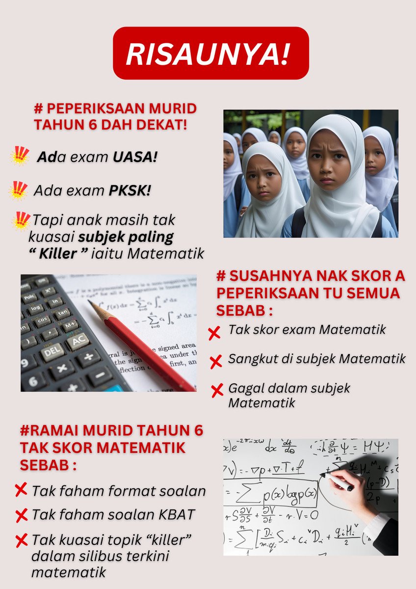 risau pelajaran anak