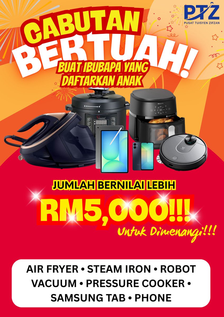 Hadiah cabutan bertuah  Bengkel Express Matematik Tahun 6 oleh Pusat Tuisyen Zifzan