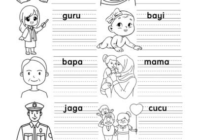 Latihan tulisan cantik perkataan KVKVKV – muka surat 6