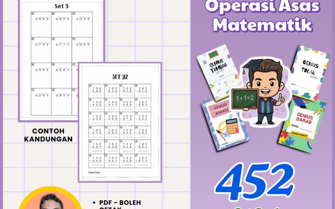 Combo Genius Operasi Asas Matematik – Nota & Latihan