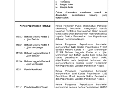 Muka surat jadual rasmi untuk rujukan pelajar 2025