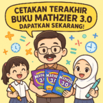 Buku Mathzier 3.0 edisi cetakan terakhir di atas meja