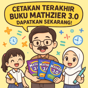 Buku Mathzier 3.0 edisi cetakan terakhir di atas meja