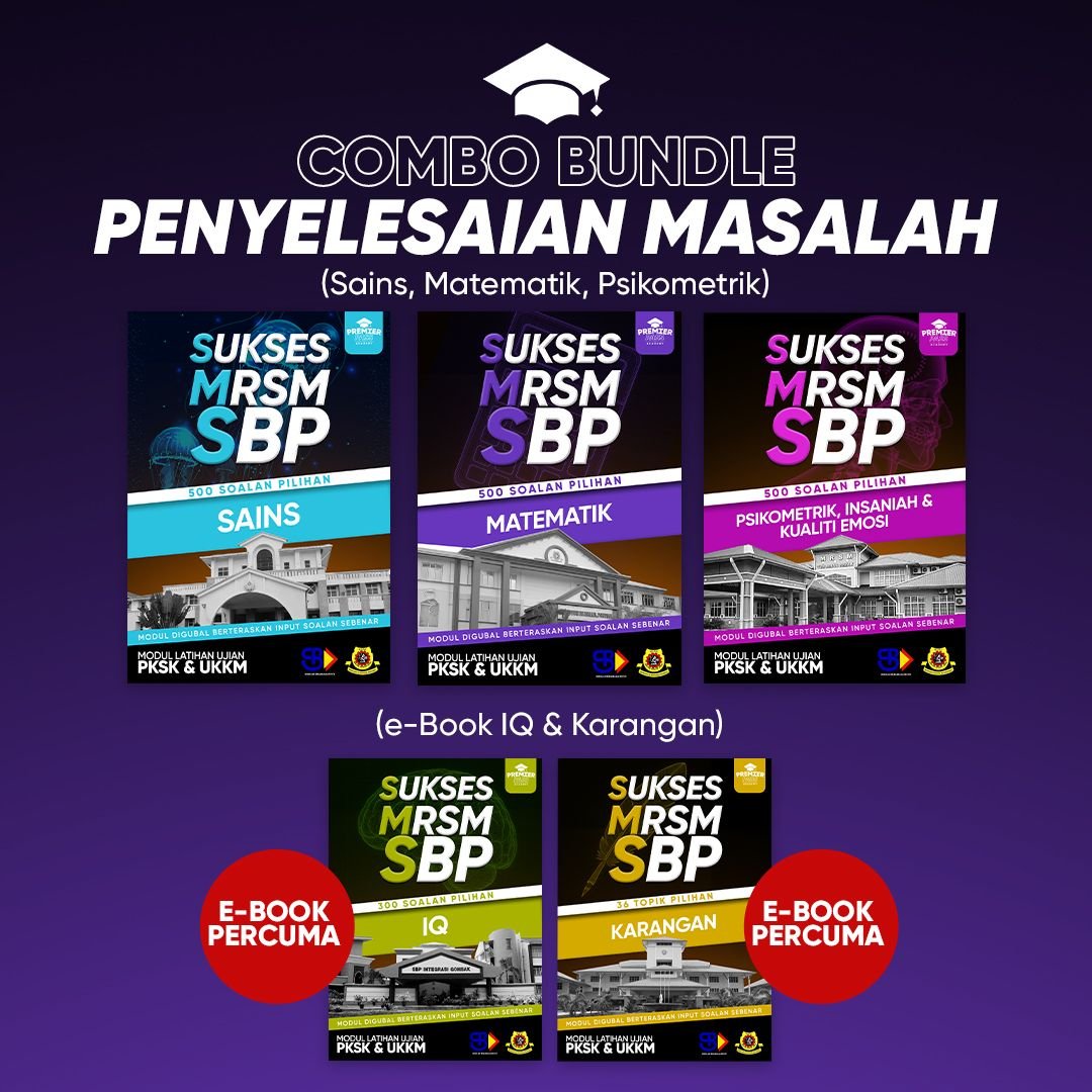 Set Combo 1 Buku Sukses Premier Pass untuk persediaan PKSK 2025