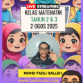 Rakaman kelas Matematik Tahun 2 & 3 pada 2 Ogos 2025