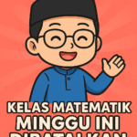 Poster pengumuman pembatalan kelas Matematik Cikgu Fadli