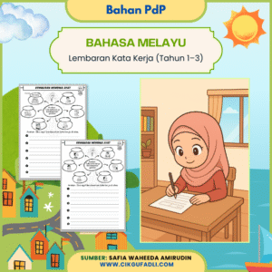 Lembaran kerja kata kerja untuk murid Tahun 1 hingga Tahun 3 oleh Safia Waheeda Amirudin