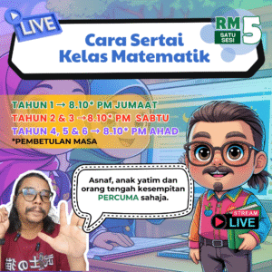 Poster kelas Matematik RM5 Cikgu Mohd Fadli Salleh